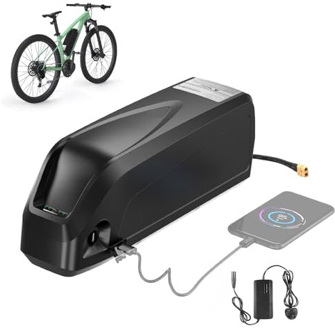 Varstrom Ebike Battery for Conversion Kit, 36V 48V 52V for BAFANG Mid Drive Kit & Wheel Hub Motor Kit, 13Ah 17.5Ah 20Ah Downtube Shark & Rear Rack Battery for Yosepower E-Bike Kit