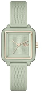 Lacoste Uhr mit DREI-Zeiger-Quarzwerk für Damen Kollektion LACOSTE.12.12 Flow mit Salbeigrünes Silikonarmband - 2001387