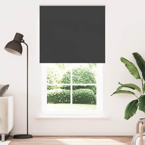 vidaXL Verdunkelungsrollo Schwarz 125x230 cm Stoffbreite 121,6 cm