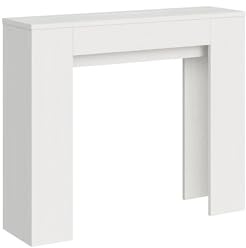 BS COM Consolle allungabile 90x25/181 cm Slyx Bianco Frassino (Bianco Frassino)