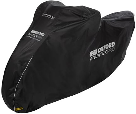 Oxford Aquatex Pro, Large. High Tech Lightweight, Heavy duty Motorcycle Motorbike Cover. CV232, Black