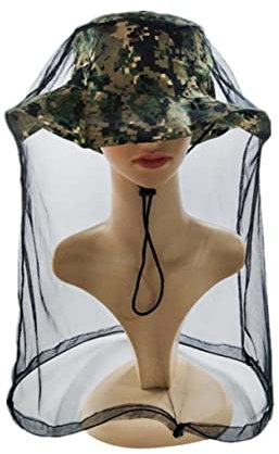 BESTonZON Chapeau de Pêche Anti-UV pour Homme, Filet Visage et Cou