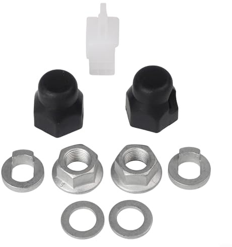 Besttoolifes Electric Bicycle Hub Motor Mounting Kit 12Mm 14Mm Axle Set With Lock Nuts Washers Covers Carbon Steel Components For E-Bike Wheel Installation Black Silver(14mm rear)