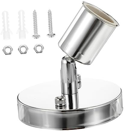 SEWACC 180degré Douille De Lampe Rotative Métal Argenté Support Vintage Pour Ampoule Led Globe Adaptée Pour Lampes Suspensions Et Éclairage Décoratif Diy