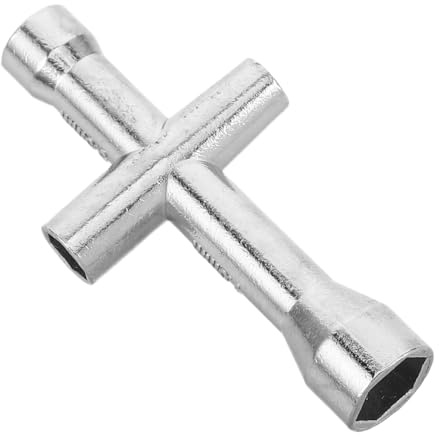 DOITOOL Miniatur Tragbarer Multifunktionaler Reparaturschlüssel Kreuzschlüssel M2,5 aus Gusseisen M3 M2 in Silber für Roboterwartung und Modellreparatur
