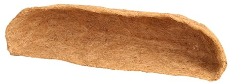 Zambuph 2 pezzi semplici ed eleganti fioriere da fiori in vaso da fiori a forma di mezzaluna in metallo con tappetino per palme cocco, Mangiatoia Nucleo Di Cocco, 61 * 19 * 18 cm