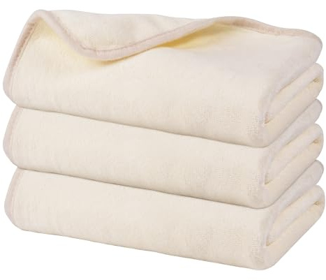 MLACXLT Sporthandtuch Mikrofaser 3er Set – Fitness Handtuch & Gym Handtuch schnelltrocknend, Saugstark, Handtücher Klein, Sporthandtuch Fitnessstudio (Beige 40x80cm)