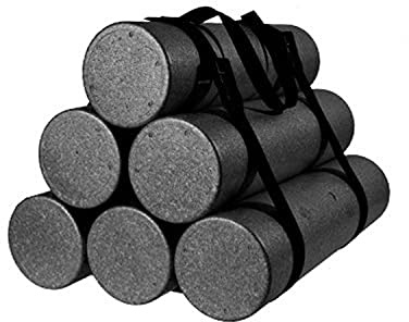 Oliver Lot de 6 rouleaux de fascias avec sangle de transport Noir 60 cm