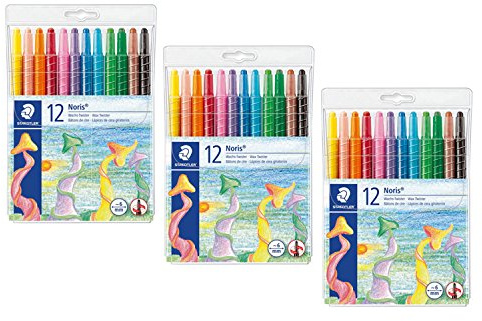 Staedtler 221 NWP12 - Noris Club Wachs-Twister, Wachs-Malstifte, (12 brillante Farben) (3)