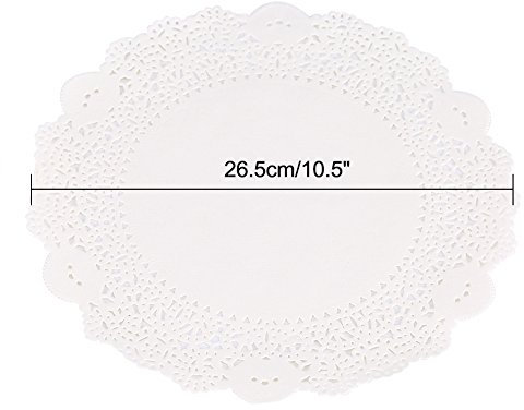 Vendite Pazze 180pcs centrini di Pizzo di Carta stuoia della Torta scavata Decorazioni Bianche Artigianato Decorazione della Festa Nuziale(10,5 Pollici)
