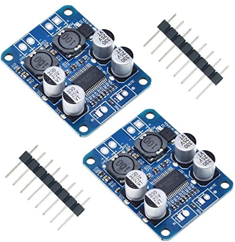 Youmile 2 Stück DC8-24V TPA3118 PBTL Einkanal-Audioverstärkerplatine Mono Digtal Stereo AMP-Modul für Audiosystem mit Pin Header 20 Pin