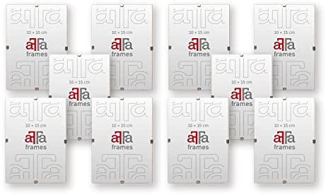 aFFa frames Rahmenloser Bilderhalter mit Clips für Fotos und Poster, the frame, Posterrahmen, Plexiglas, HDF, bilderrahmen 10x15 cm | 1 Packung mit 10