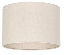 Uniqq Lampenschirm Stoff beige transparent Ø 40 cm - 30 cm hoch