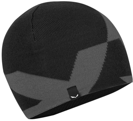 Salewa Pure Reversible Merino-Mütze, Schwarz