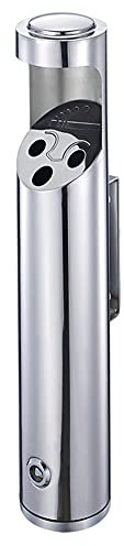 Aschenbecher, winddichter Aschenbecher, freistehender Aschenbecher, abschließbarer Wandaschenbecher aus Metall, Wandaschenbecher aus Edelstahl, platzsparender Zigarettenbehälter for Bar, Büro, Zuhause