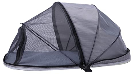 Mipcase Faltbares Haustierzelt Aus Atmungsaktivem Material Tragbare Hundehütte Für Reisen Und Zuhause Für Katzen Und Kleine Hunde Mit Halbem Netz