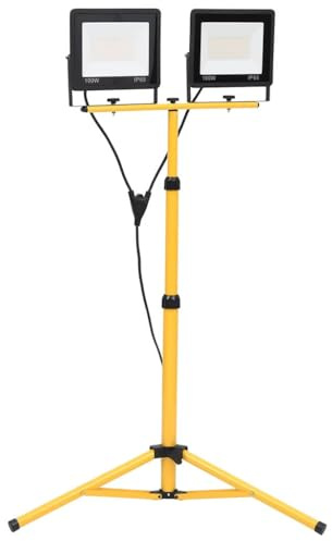vidaXL LED-Fluter mit Stativ 2x100 W Kaltweiß
