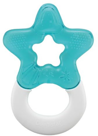 dentistar Kühlbeißring 1er-Set – Beißring Baby ab 3 Monate – Kühlende Zahnungshilfe und Beißspielzeug für Babys und Kleinkinder - BPA frei - Türkis