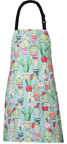 XIEJINJIA Adjustable Bib Apron with 2 Pockets Kitchen Cooking Baking Gardening Painting Chef for Women Men