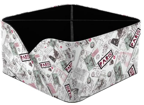 VAPOKF Postkarte von Paris Schreibtisch-Organizer mit 4 Fächern, Stiftehalter, Stifteköcher, Aufbewahrungsbehälter für Schreibtisch, Schreibtisch-Aufbewahrung, Schreibwaren-Zubehör für Home Office