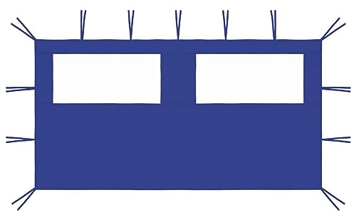 ARKEM Pavillon-Seitenwand mit Fenstern 4x2 m Blau Windschutz und Sichtschutz für Partyzelt,Outdoor Sofortige Seitenteile für den Gartenpavillon
