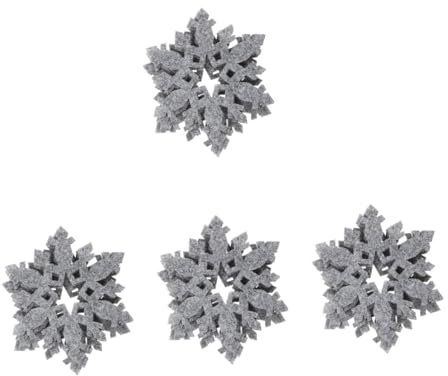 Alipis 48 Pz Sottobicchieri Natalizi Con Fiocco Di Neve Addobbi Natalizi Portacandele Sottobicchiere Decorazioni Luminose Per La Casa Tovagliette Grigie Tovaglietta Natale Panno in Feltro