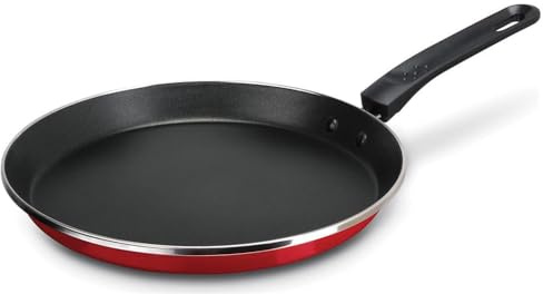 PALUPLUS Padella per Crepes, Diametro 26 cm, Padella Antiaderente in Acciaio Smaltato, Rivestimento a Doppio Strato, Manico ergonomico, adatta per cucine a gas e induzione -015