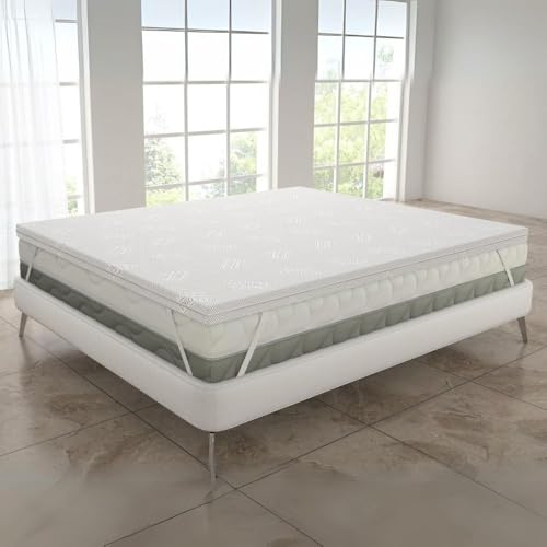 MAXIME MAISON - Topper 90x200cm Memory Foam, Matratzen Topper für Matratze 90x200, Mattress Topper Made in Italy – Aus dem Herzen Italiens in Ihr Bett: der Topper, der Süße Träume Verspricht
