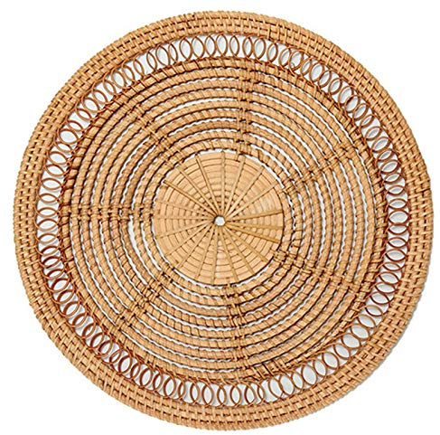 Blmirror Heim Gewebt Wand Korb Natural Boho Heim Dekorative Rattan Gewebt Wand Gewebt Wand Behang 11,8