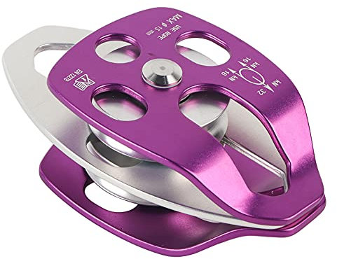 Baxnore Aviation Aluminium-Doppelrolle, seitliche Schaukel-Doppelrolle, Kletter-Doppelrolle, leichte Downhill-Rolle für Klettern und Bergsteigen