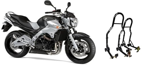 Coppia di 2 cavalletti alzamoto alza moto per alzare sollevare la ruota anteriore e posteriore compatibili con Suzuki GSX R GSR 600 750