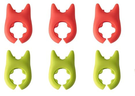 ​AzureRay 6 Pezzi Poggia Mestolo Cucina, Porta Cucchiaio da Cucina, Poggia Mestolo Cucina in Silicone, Poggia Mestoli per Cucchiai e Spatole, Riposo Pentola a Vapore