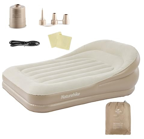 Naturehike Aufblasbares Sofa für Zuhause, Camping, Picknick im Freien mit integrierter Pumpe und 300 kg Tragfähigkeit bequemes Luftsofa für Drinnen & Draußen
