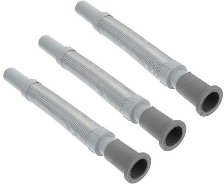 HOMSFOU 3pezzi Tubo Flessibile Per Scarico Lavabo Con Testa Per Cucina e Bagno Resistente e Riutilizzabile Facile Da Installare Antibloccaggio e Antileakage