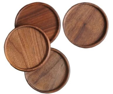 1 dessous de verre en bois résistant à la chaleur pour théière - Couleur noyer - Isolation - Porte-tasse