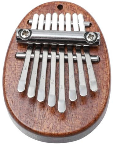 HANABASS Mini Kalimba Holz Daumenklavier Tragbares Ergonomisches Design für Anfänger Töne Klangqualität Musikalisches Lernspielzeug