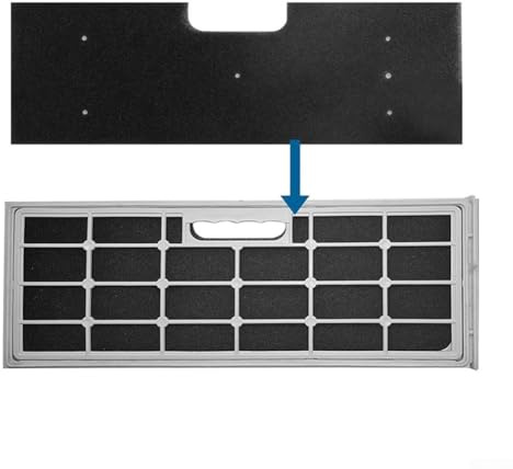 Zilimontt Washable Fluff Filter for For GE PFQ97HSPVDS Washing Machine and Dryer, Reusable Foam Filter 41x16cm Black, Compatible with For GE Dryer Model PFQ97HSPV0DS(Flow filter *2Pcs)