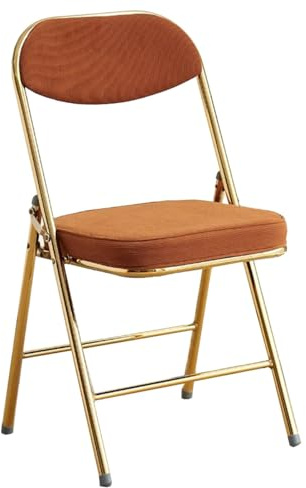 GIZNXBA Klappbarer Bürostuhl Ergonomische Bürostühle Stapelbare Konferenzraumstühle Klappbarer Besucherstuhl Mit Metallgestell Für Empfangsräume, Hochzeiten, Partys(Orange A)