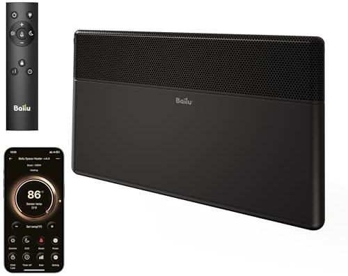 Ballu 2000W WLAN Elektroheizung Konvektor Heizung Wandmontage & Standgerät | 0 dB Lüfterlos, Personalisierte Heizpläne, Smart Thermostat, Energiesparender Elektroheizkörper, App, Alexa & Fernbedienung