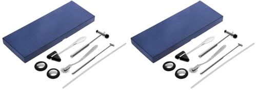 Rastapulz Juego de 2 martillos neurológicos para reflejos, incluye rueda de viento, martillo Babinski, martillo Buck, kit de diagnóstico