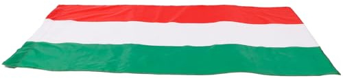 TOYANDONA Bandiera Ungherese per Esterni in Poliestere 90x150 Cm, Bandiera Nazionale Ungheria Leggera e Resistente per Decorazione Giardino e Eventi Sportivi