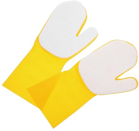SKISUNO Dishwashing Glove with Non-Slip Sponge for Kitchen and Bathroom Cleaning, 14 Inch Waterproof Sturdy Household Washing Mitts