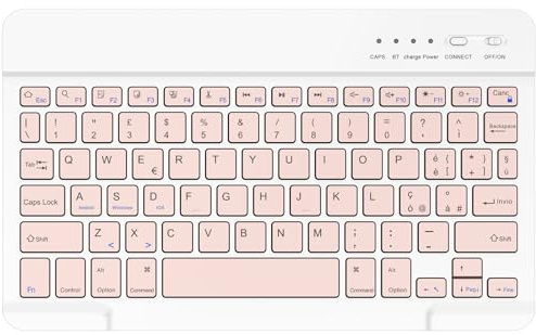 BQSS Tastiera Wireless, Layout Italiano QWERTY Tastiera Wireless Bluetooth Rechargeable, per Samsung/IOS/Android/Windows/Telefoni