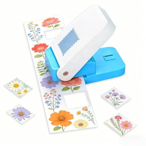 Manual Square Paper Punch,Stamp Cutter,Stamp Punch Cutter, Portable Scrapbooking Stamp Puncher & Corner Cutter Tool, DIY Craft Punch for Cardboard,Card Making, File Sorting, Tab Making