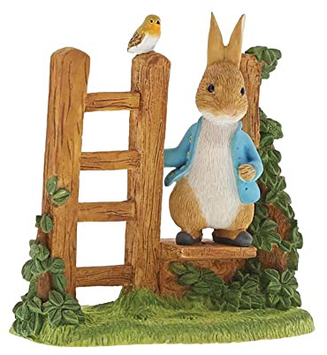 Beatrix Potter Peter Rabbit On Stile Figurine