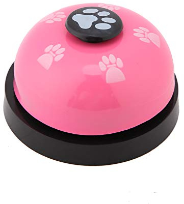 Haustier Trainingsglocken, Eisen Robust Langlebig Niedlich Cartoon Haustier Glocke Hund Welpe Haustier Töpfchen Trainingsglocken Hundetür Glocke für Hund Katze(Rosa)