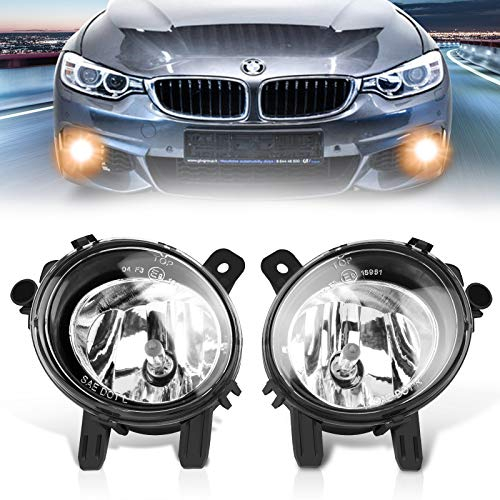 TangMiGe Nebelscheinwerfer für BMW (F20 F21 F22 F23 F30 F31 F32 F33 F34 F36 F45 F46, Active Gran Tourer Turismo Coupe) 1er 2er 3er 4er, 11/2010-02/2017, 1 Paar, Klar Objektiv