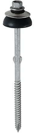 TimCo Vis extérieure en fibre de ciment auto-foreuse avec rondelle BAZ - 6,3 x 130 mm