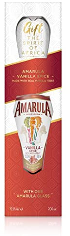 Amarula Vanilla Spice Cream Liqueur Gift Set 70cl | Includes 1 x 70cl Bottle with 1 x Amarula Glass