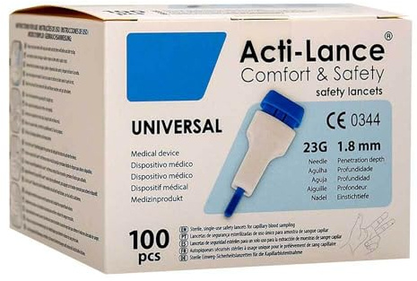 SICHERHEITS-LANZETTEN Acti-Lance universal 23 G 100 St